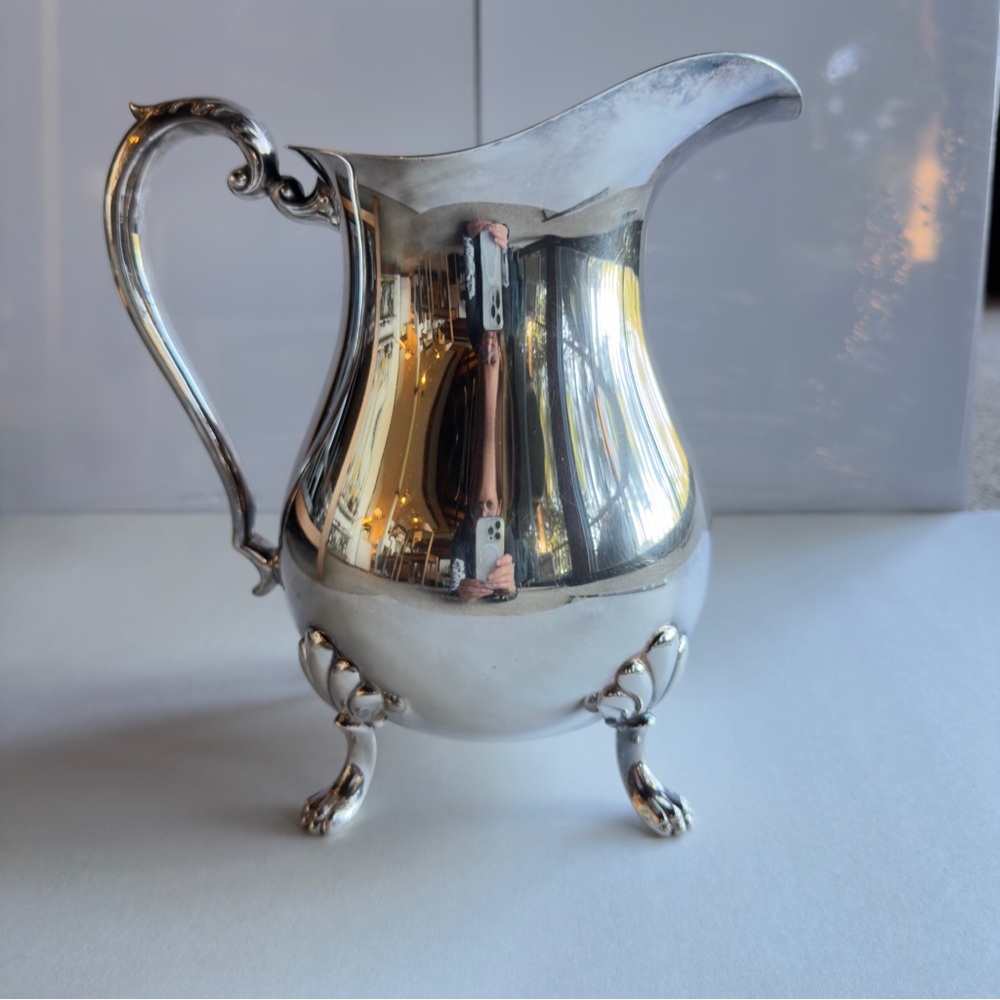 Vintage Silver Plated Pitcher marked Crescent
